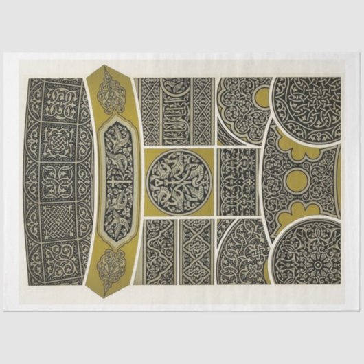 Mousseline papier de découpage motif d'inspiration asiatique (Recto)