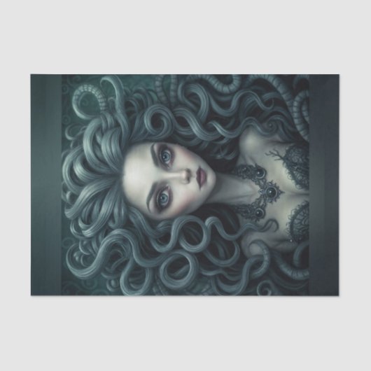 Mousseline Papier de découpage mythique Medusa (Recto)