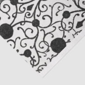 Mousseline Papier de découpage noir et blanc (Détail)