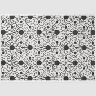 Mousseline Papier de découpage noir et blanc