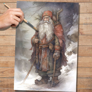 Mousseline Papier de découpage Old Man Père Noël 5