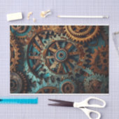 Mousseline Papier de découpage Patina Rousty Gears (Artisanat)