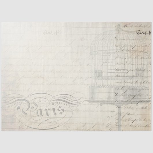 Mousseline Papier de découpage Peacock Script Companion (Recto)