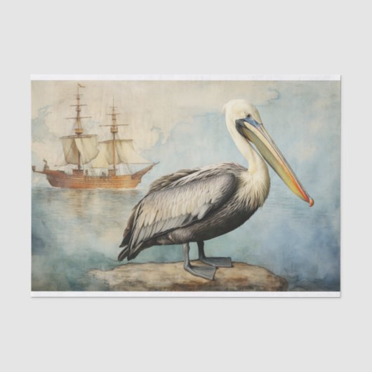 Mousseline Papier de découpage Pelican 4 (Recto)