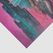 Mousseline Papier de découpage poitrine rose (Détail)