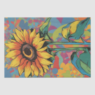 Mousseline Papier de découpage Pop Art Sunflower