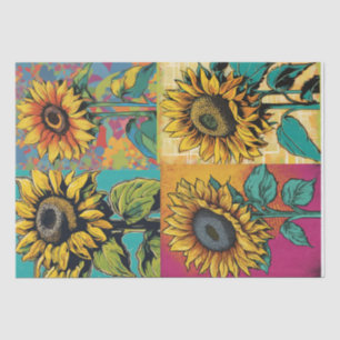 Mousseline Papier de découpage Pop Art Sunflower