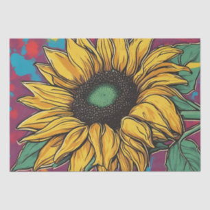 Mousseline Papier de découpage Pop Art Sunflower