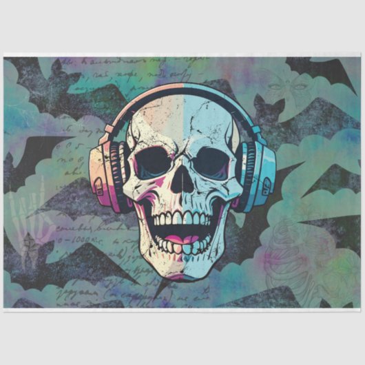 Mousseline Papier de découpage pour le crâne de roche et de r (Recto)