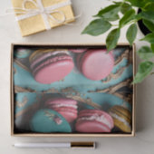 Mousseline Papier de découpage Rococo French Macarons 3 (Cadeau)