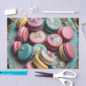 Mousseline Papier de découpage Rococo French Macarons 3 (Artisanat)