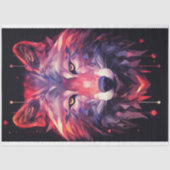 Mousseline Papier de découpage rose violet Abstrait Wolf (Recto)