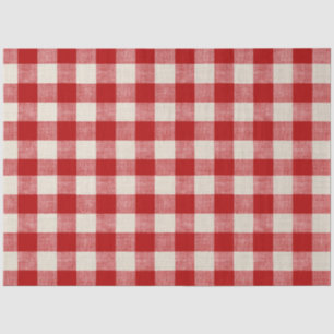 Mousseline Papier de découpage rouge Buffalo Check