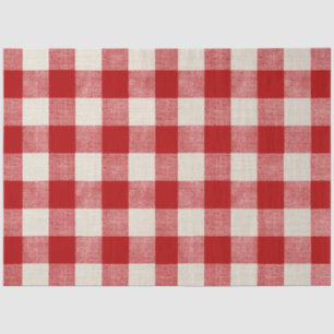 Mousseline Papier de découpage rouge Buffalo Check