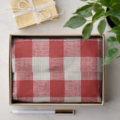 Mousseline Papier de découpage rouge Buffalo Check (Cadeau)