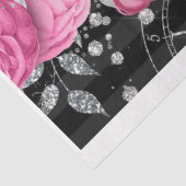 Mousseline Papier de découpage SG2, noir et rose (Détail)