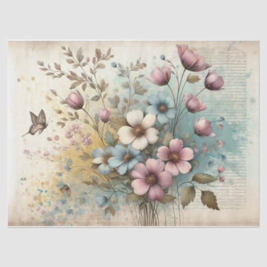 Mousseline Papier de découpage Shabby Chic (Recto)