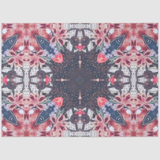 Mousseline Papier de découpage Steampunk pour grandes applica (Recto)