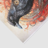 Mousseline Papier de découpage Steampunk Raven 1 (Détail)