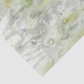 Mousseline Papier de découpage tissue abstrait élégant vert (Détail)