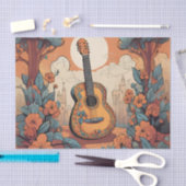 Mousseline Papier de découpage tissue Guitare Funky (Artisanat)