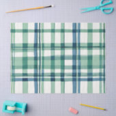 Mousseline Papier de découpage vert, bleu et blanc (Artisanat)