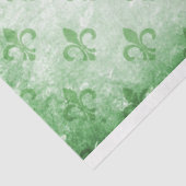 Mousseline Papier de découpage vert Fleur De Lis (Détail)