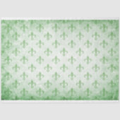Mousseline Papier de découpage vert Fleur De Lis (Recto)