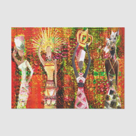 Mousseline Papier de fond africain Supremes (Recto)