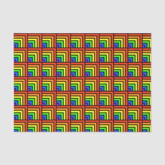 Mousseline Papier de fond arc-en-ciel (Recto)