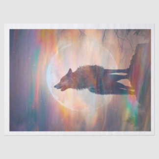 Mousseline Papier de fond Aurora Fog Wolf