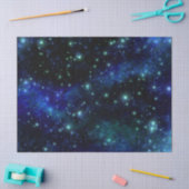Mousseline Papier de fond bleu Galaxy (Artisanat)