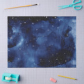 Mousseline Papier de fond bleu Galaxy Stars (Artisanat)