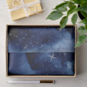 Mousseline Papier de fond bleu Galaxy Stars (Cadeau)