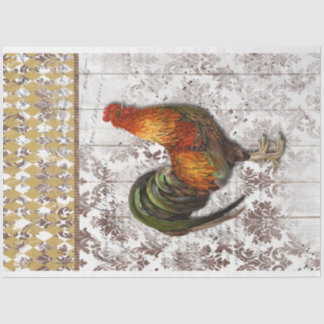 Mousseline Papier de fond Brown et Gold Farmhouse Roster
