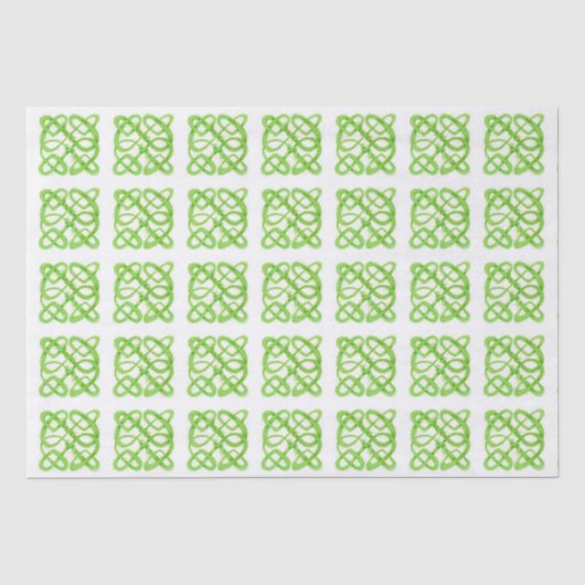 Mousseline Papier de fond CELTIQUE VERT (Recto)