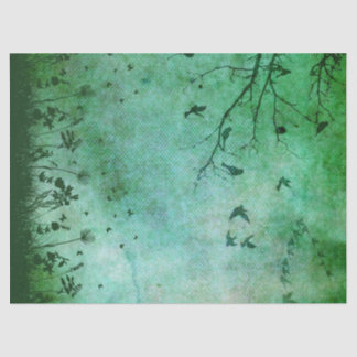 Mousseline Papier de fond d'art Silhouette verte