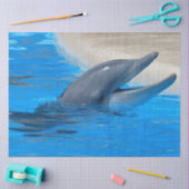 Mousseline Papier de fond Dauphin Dauphin Dédoupage (Artisanat)