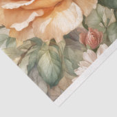 Mousseline Papier de fond de découpage 18b Roses de pêche (Détail)