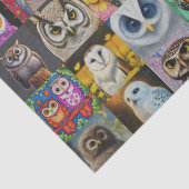 Mousseline Papier de fond de découpage de la Chouette carré (Détail)