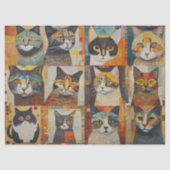 Mousseline Papier de fond de découpage de l'explosion de chat (Recto)