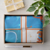 Mousseline Papier de fond de découpage de poisson aquatique (Cadeau)