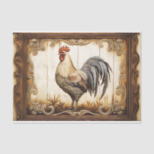 Mousseline Papier de fond de découpage de poulet rustique