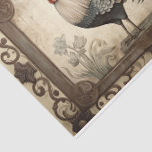 Mousseline Papier de fond de découpage de poulet rustique (Détail)