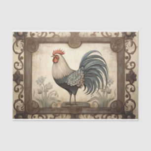 Mousseline Papier de fond de découpage de poulet rustique