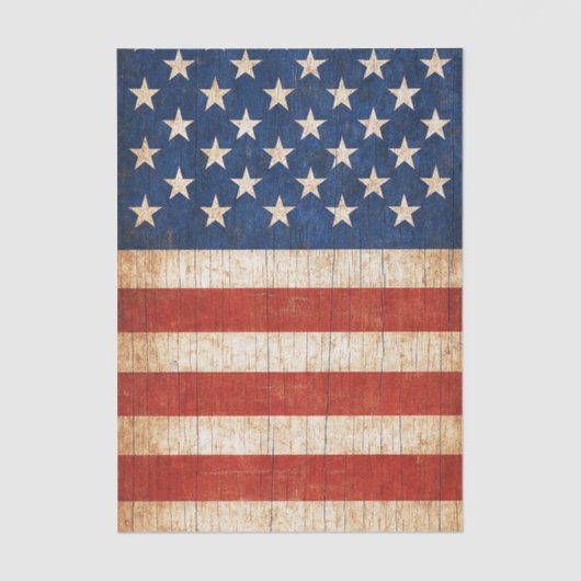 Mousseline Papier de fond de découpage du drapeau rustique am (Recto)