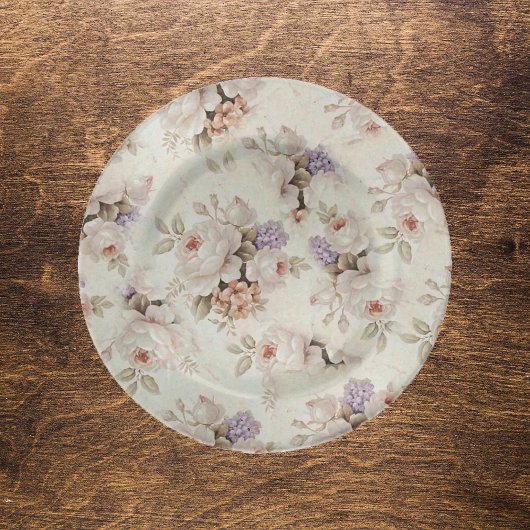 Mousseline Papier de fond de découpage floral blanc