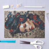 Mousseline Papier de fond de découpage pour femmes modernes e (Artisanat)