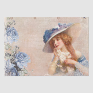 Mousseline Papier de fond de découpage vintage de la dame vic