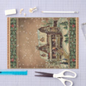 Mousseline Papier de fond de la scène d'hiver victorienne (Artisanat)